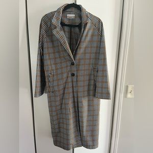 Urban Outfitters Plaid Lightweight Long Coat